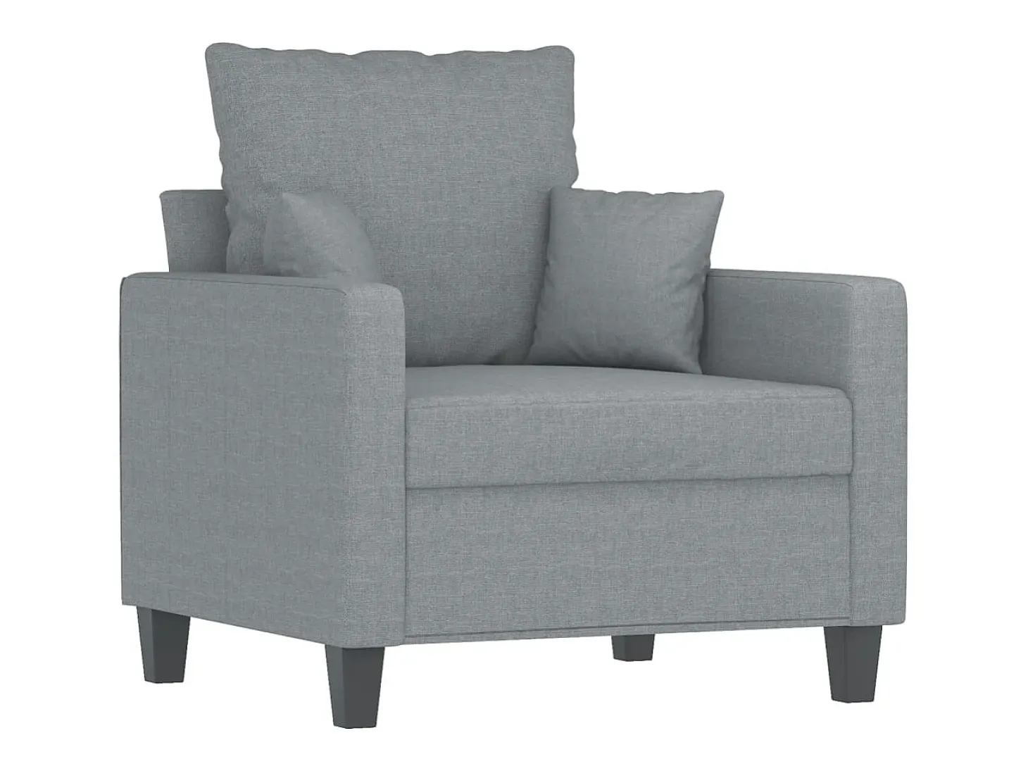 Sillón Gris Claro 60 cm Tela