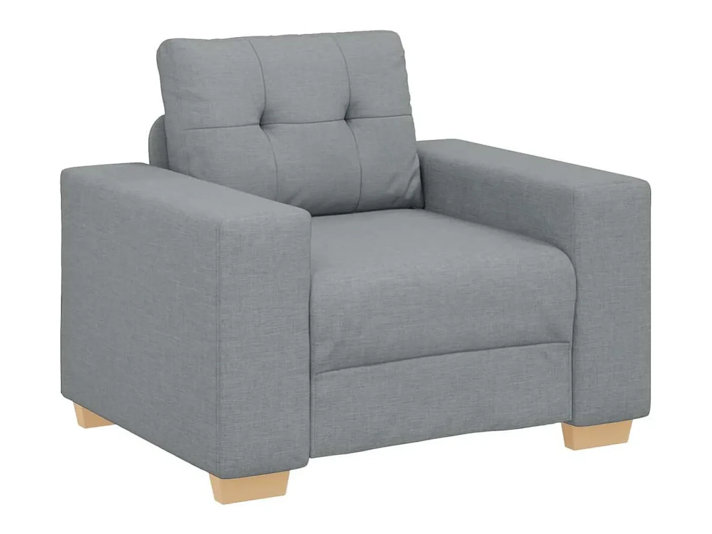 Sillón Gris Claro 60 cm Tela