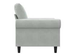 Sillón Gris Claro 60 cm Terciopelo