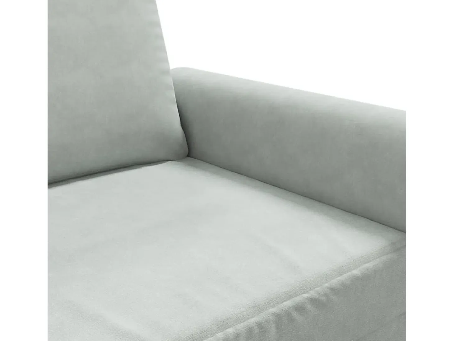 Sillón Gris Claro 60 cm Terciopelo