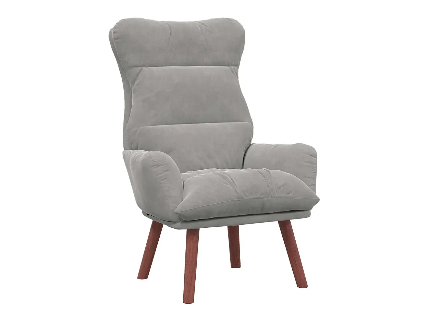 sillón Gris Claro 69 x 74 x 93 cm Terciopelo