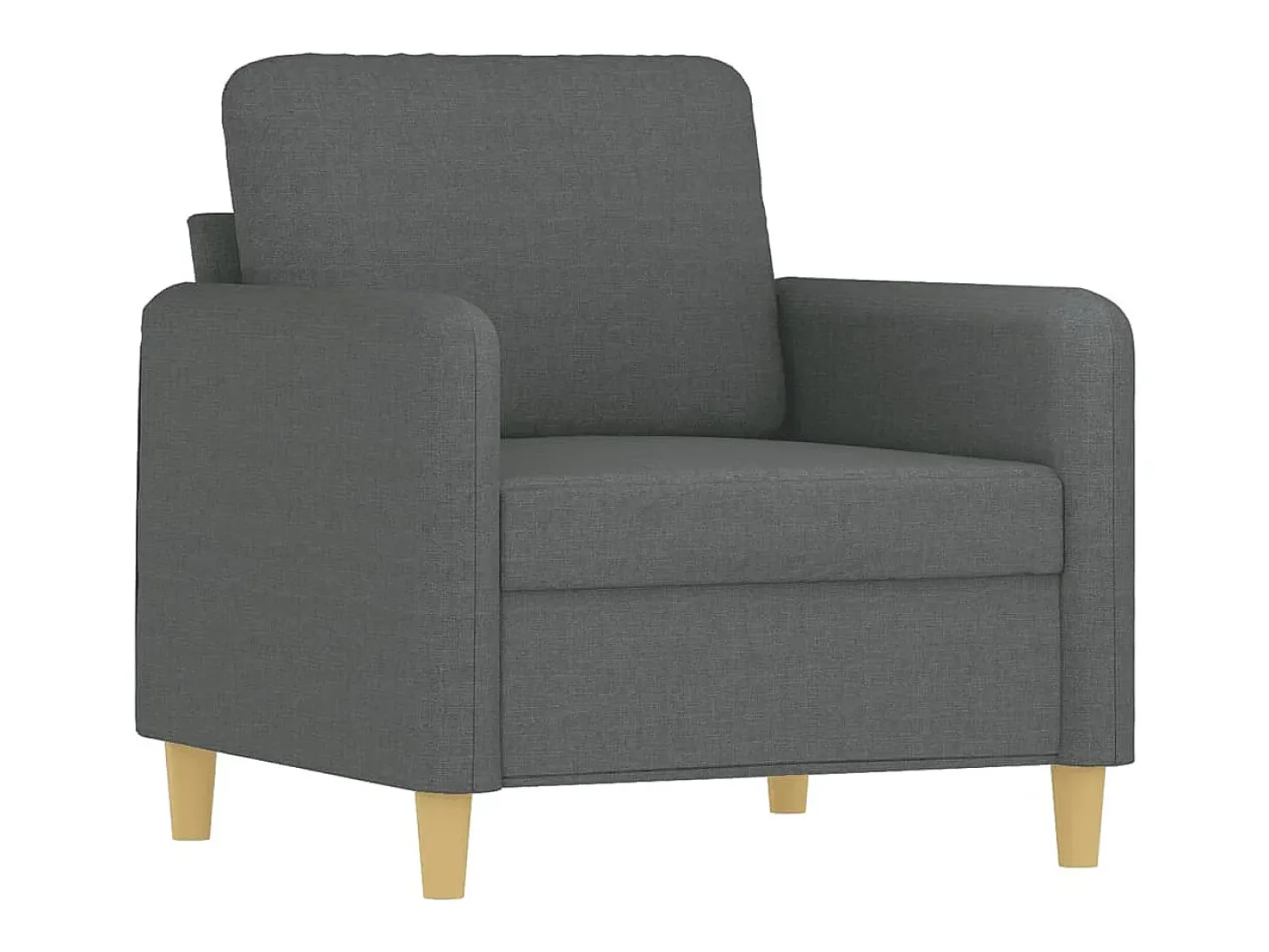 Sillón Gris Oscuro 60 cm Tela