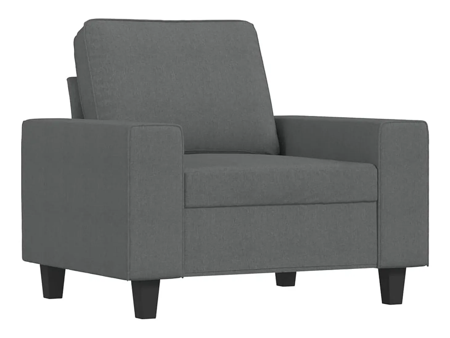 Sillón Gris Oscuro 60 cm Tela