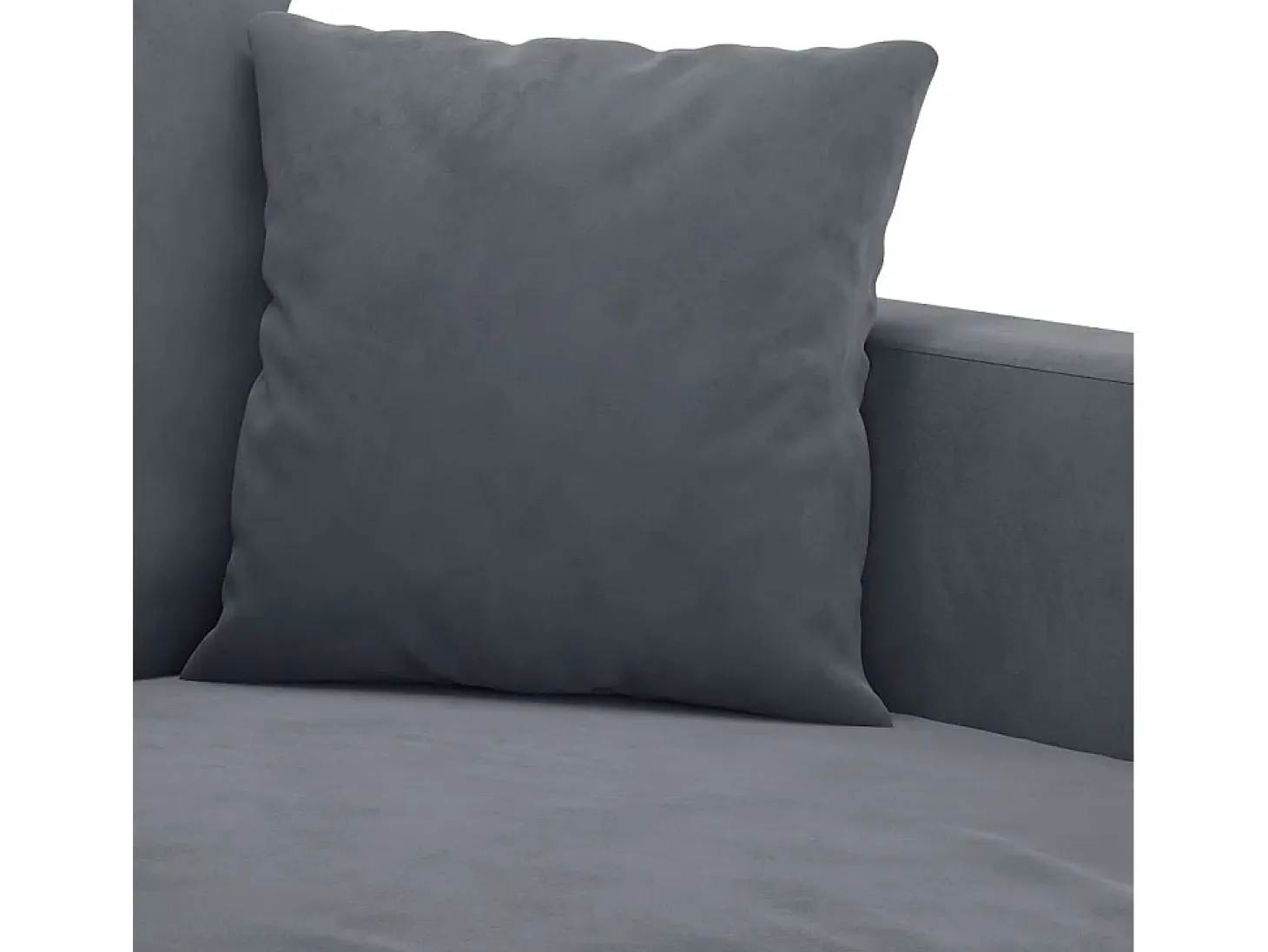 Sillón Gris Oscuro 60 cm Terciopelo