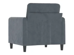 Sillón Gris Oscuro 60 cm Terciopelo