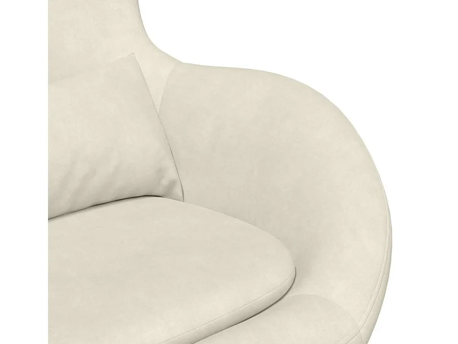 Sillón huevo Crema 63 x 73 x 90 cm Terciopelo