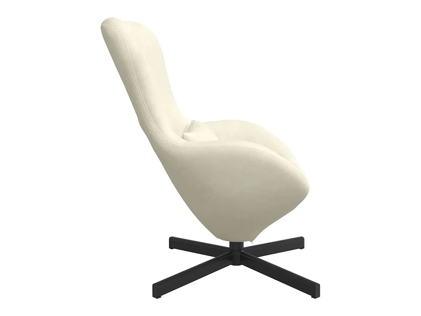 Sillón huevo Crema 63 x 73 x 90 cm Terciopelo