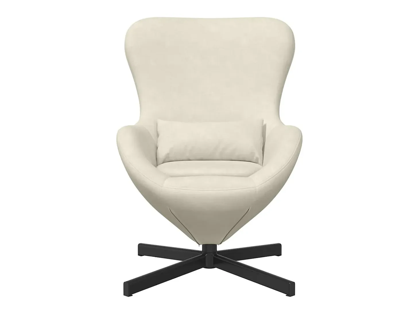 Sillón huevo Crema 63 x 73 x 90 cm Terciopelo