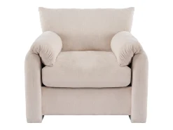 Sillón individual de chenilla - Beige