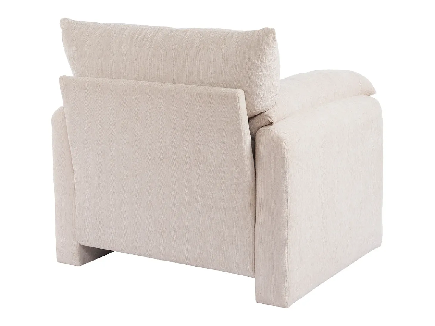 Sillón individual de chenilla - Beige