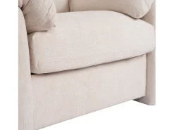Sillón individual de chenilla - Beige