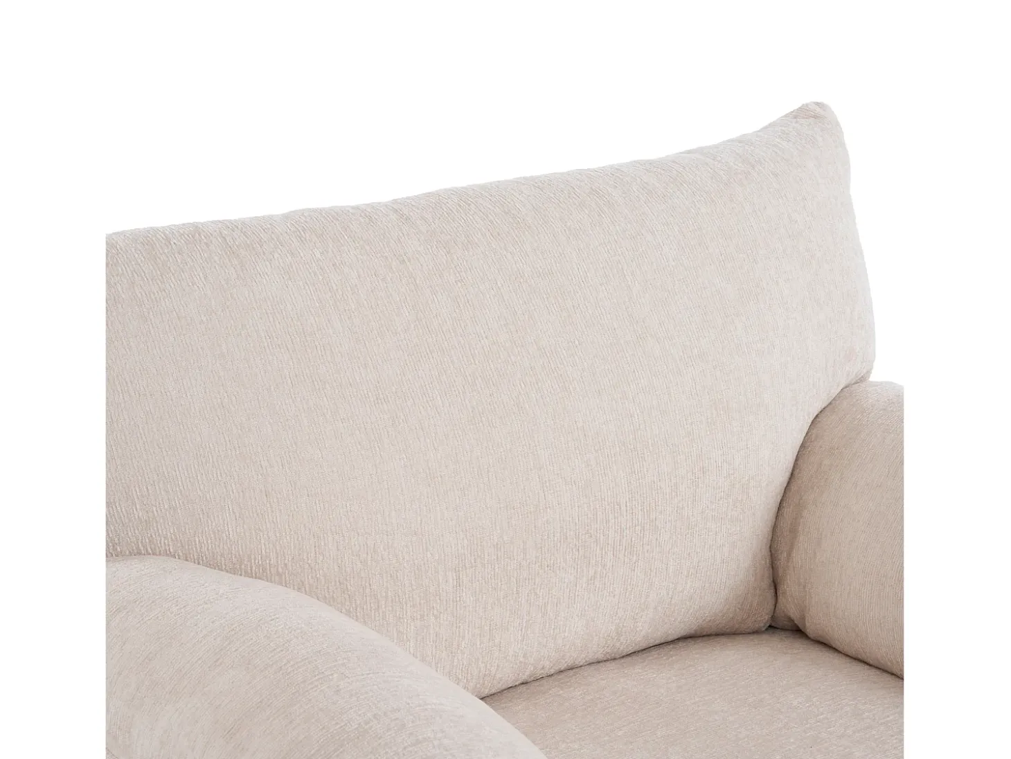 Sillón individual de chenilla - Beige