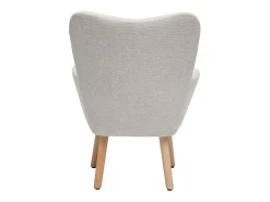 Sillón infantil escandinavo de tela efecto terciopelo beige y madera clara BABY BRISTOL