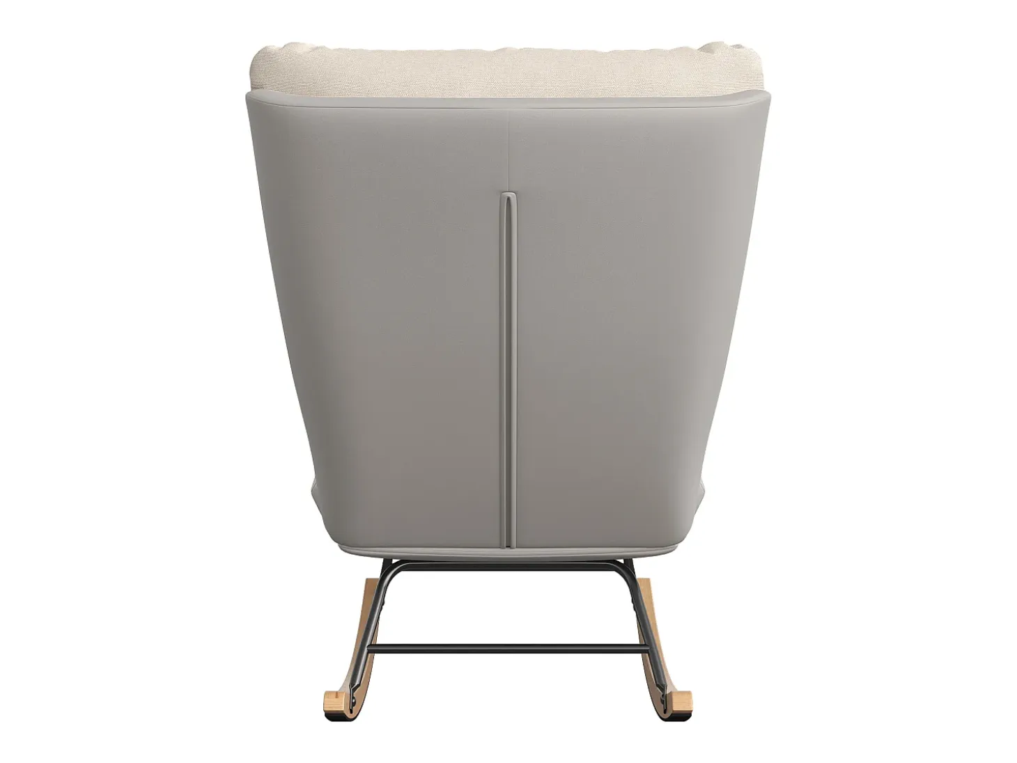 Sillón Mecedor Tapizado con Respaldo Regulable para Salón - Dormitorio, Balcón - 83 x 72 x 93 cm