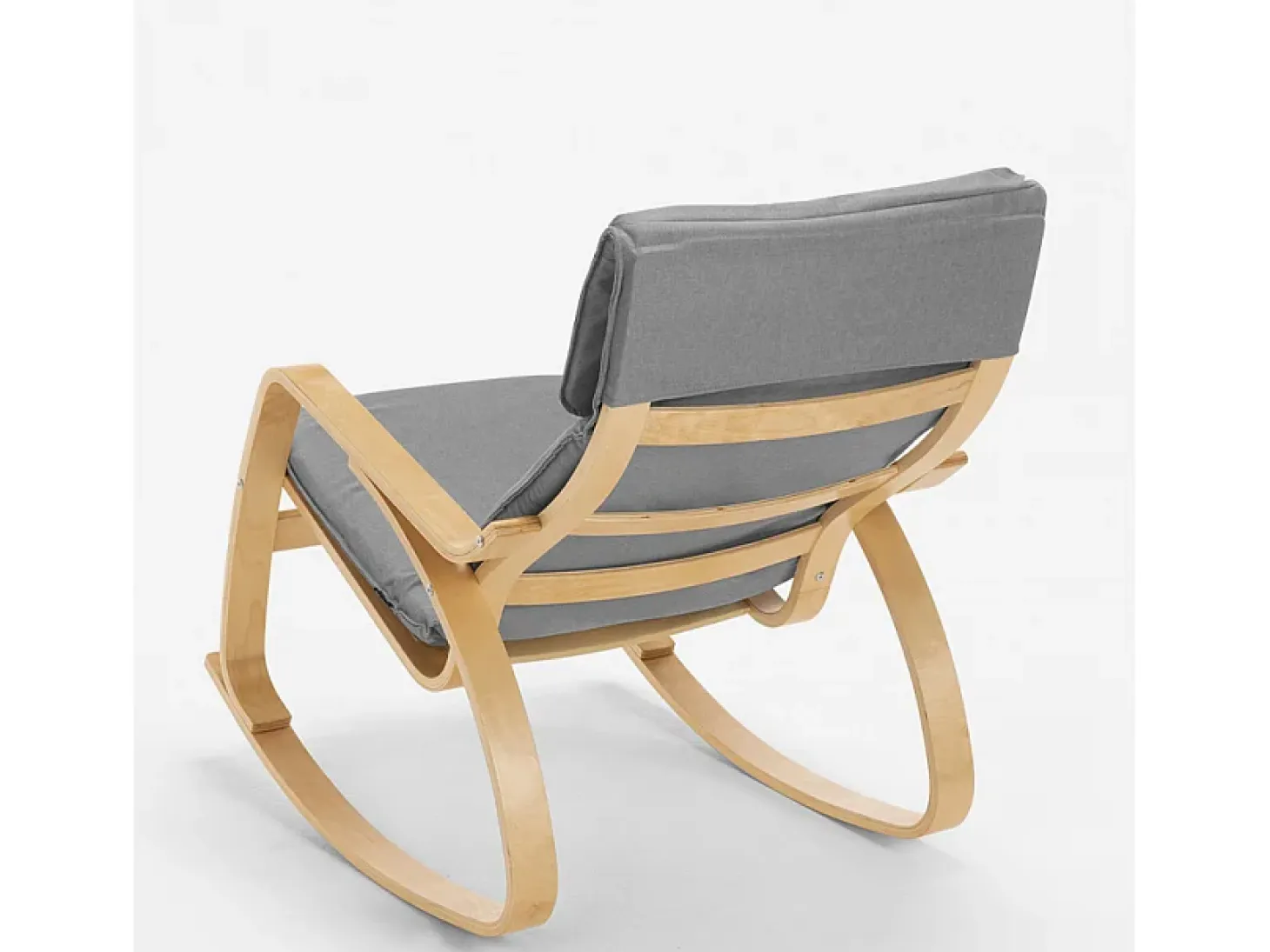 Sillón mecedora de madera con diseño escandinavo Aalborg - Gris claro
