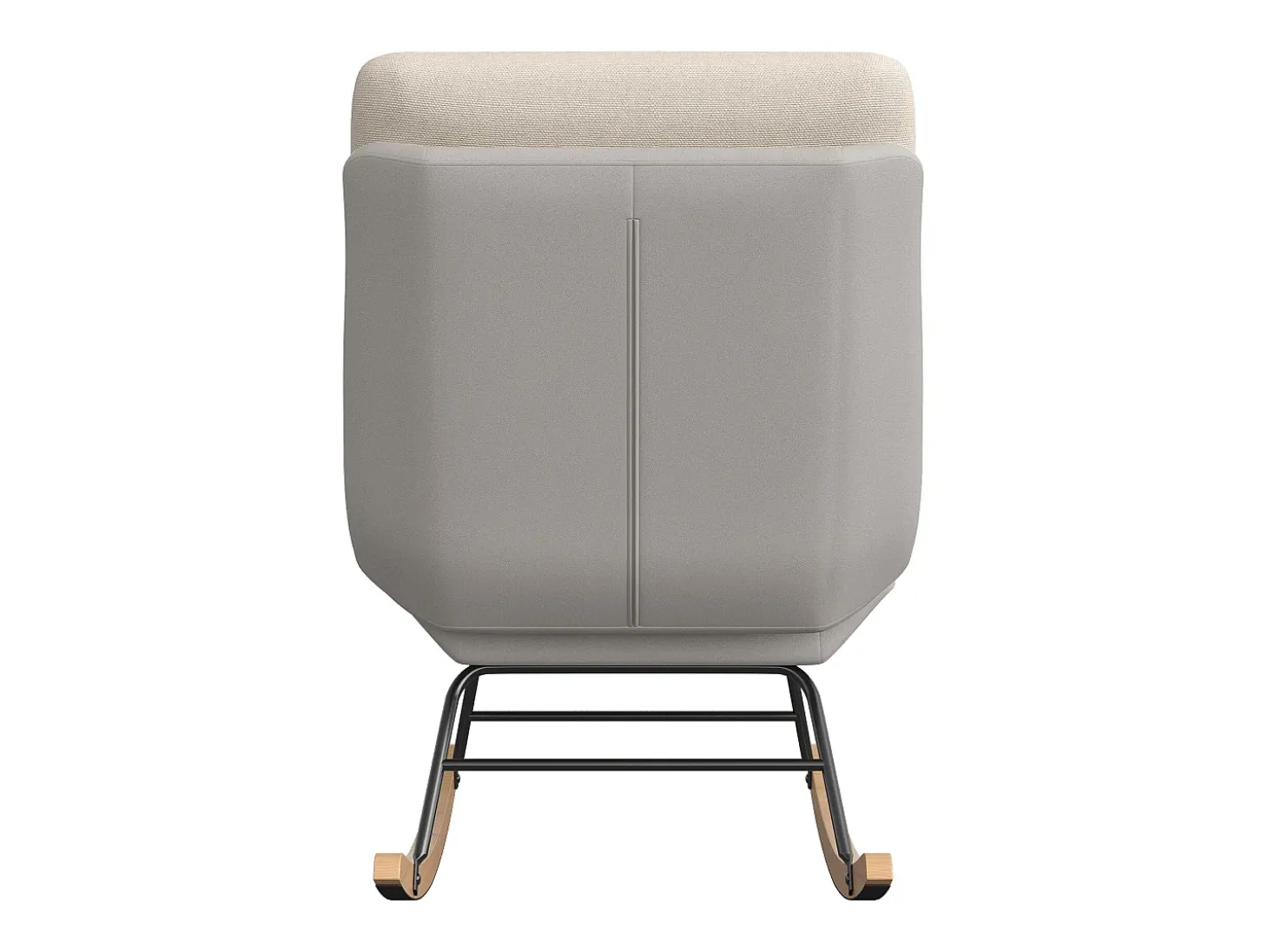 Sillón Mecedora Tapizado - Con Respaldo Regulable, Para Salón - Dormitorio, Balcón - 90,5 x 74 x 98 cm