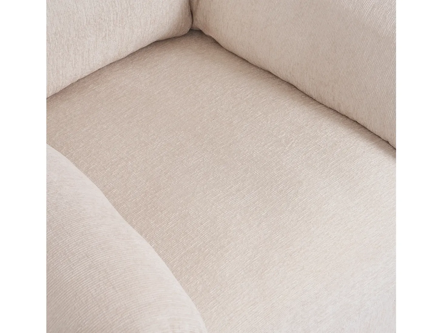 Sillón moderno de chenilla - sofá tapizado - asiento de salón para sala de estar y dormitorio - beige