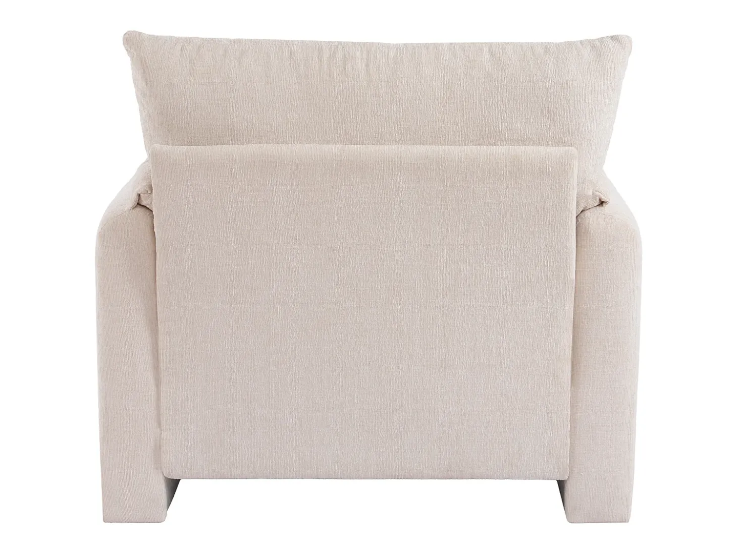 Sillón moderno de chenilla - sofá tapizado - asiento de salón para sala de estar y dormitorio - beige