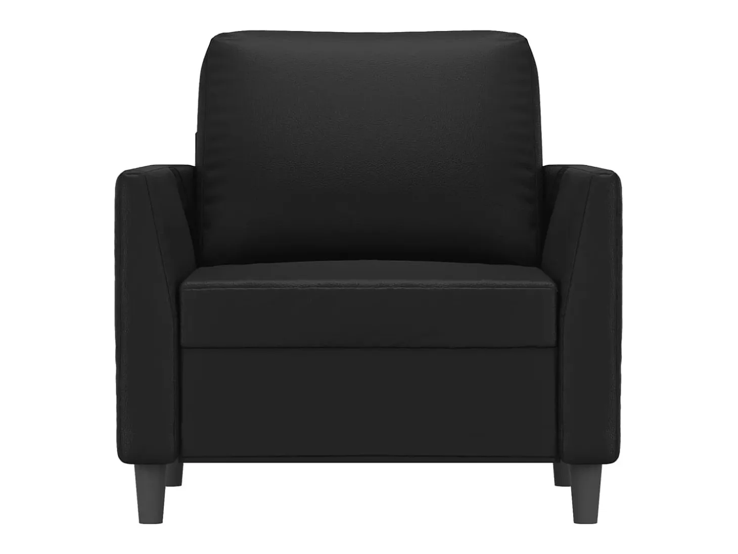 Sillón Negro 60 cm Piel Sintética