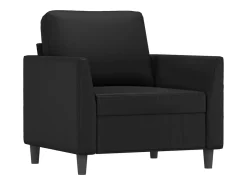 Sillón Negro 60 cm Piel Sintética