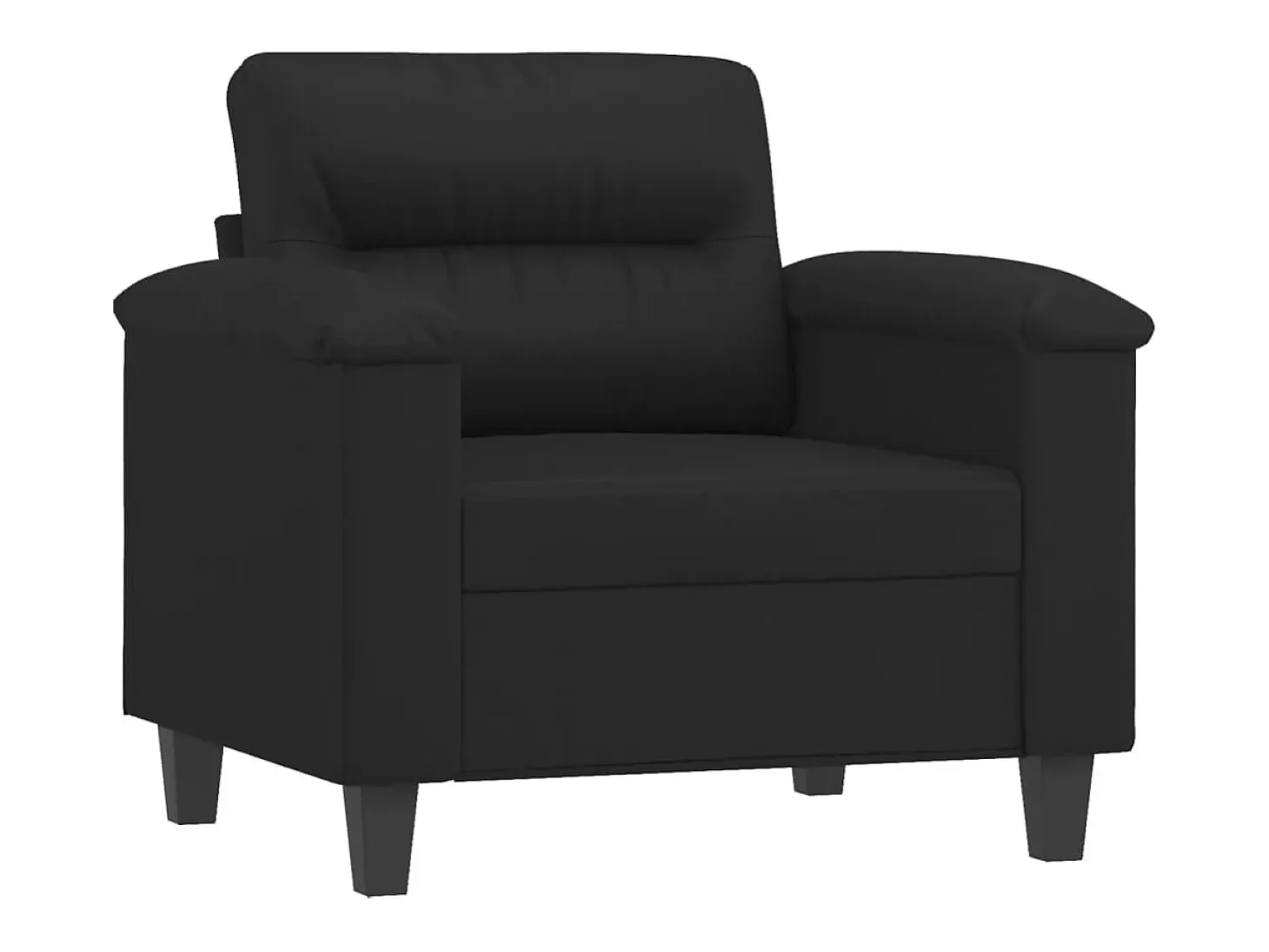 Sillón Negro 60 cm Piel Sintética