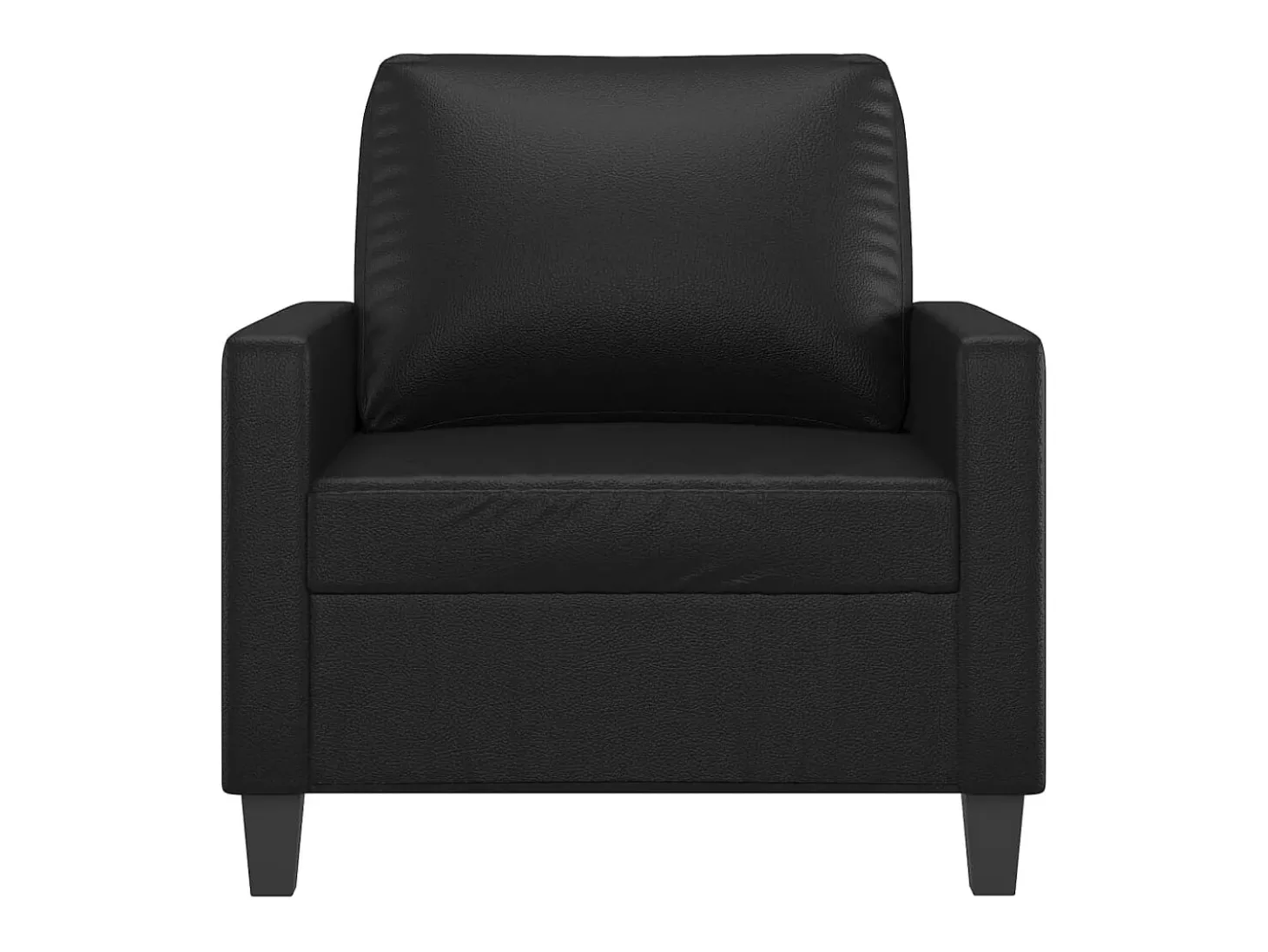 Sillón Negro 60 cm Piel Sintética