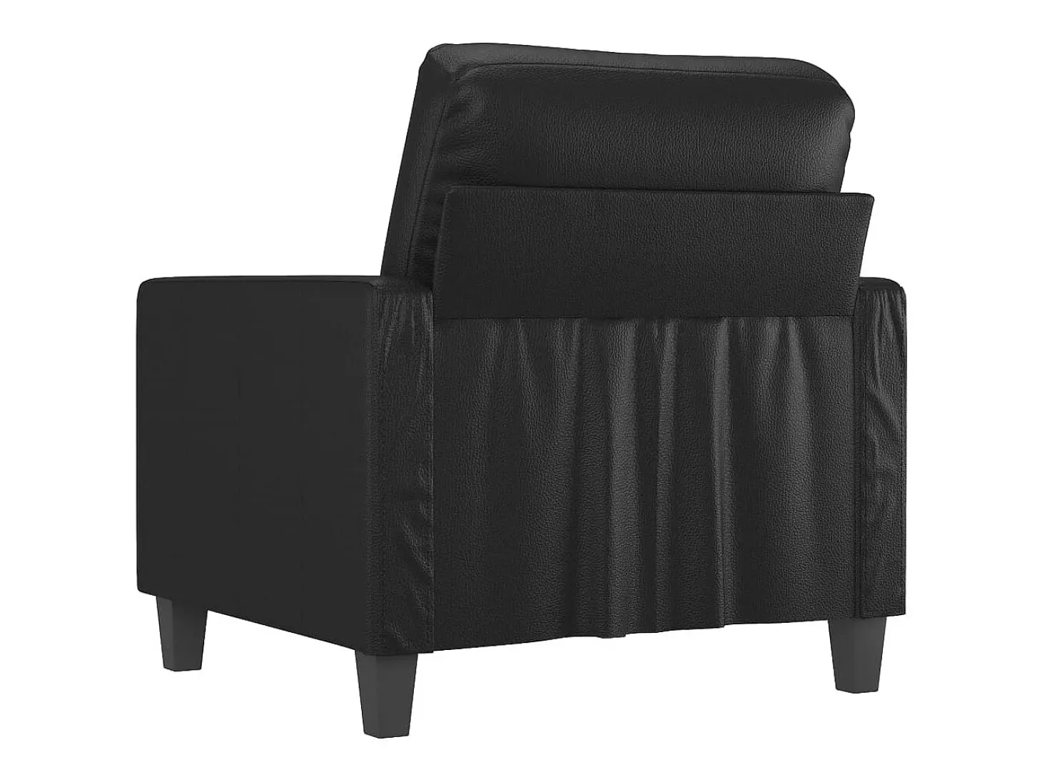 Sillón Negro 60 cm Piel Sintética