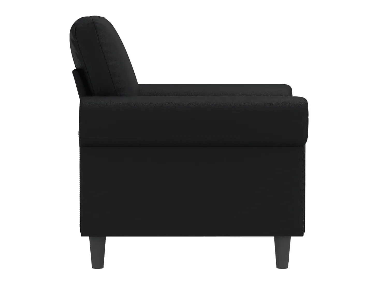 Sillón Negro 60 cm Piel Sintética