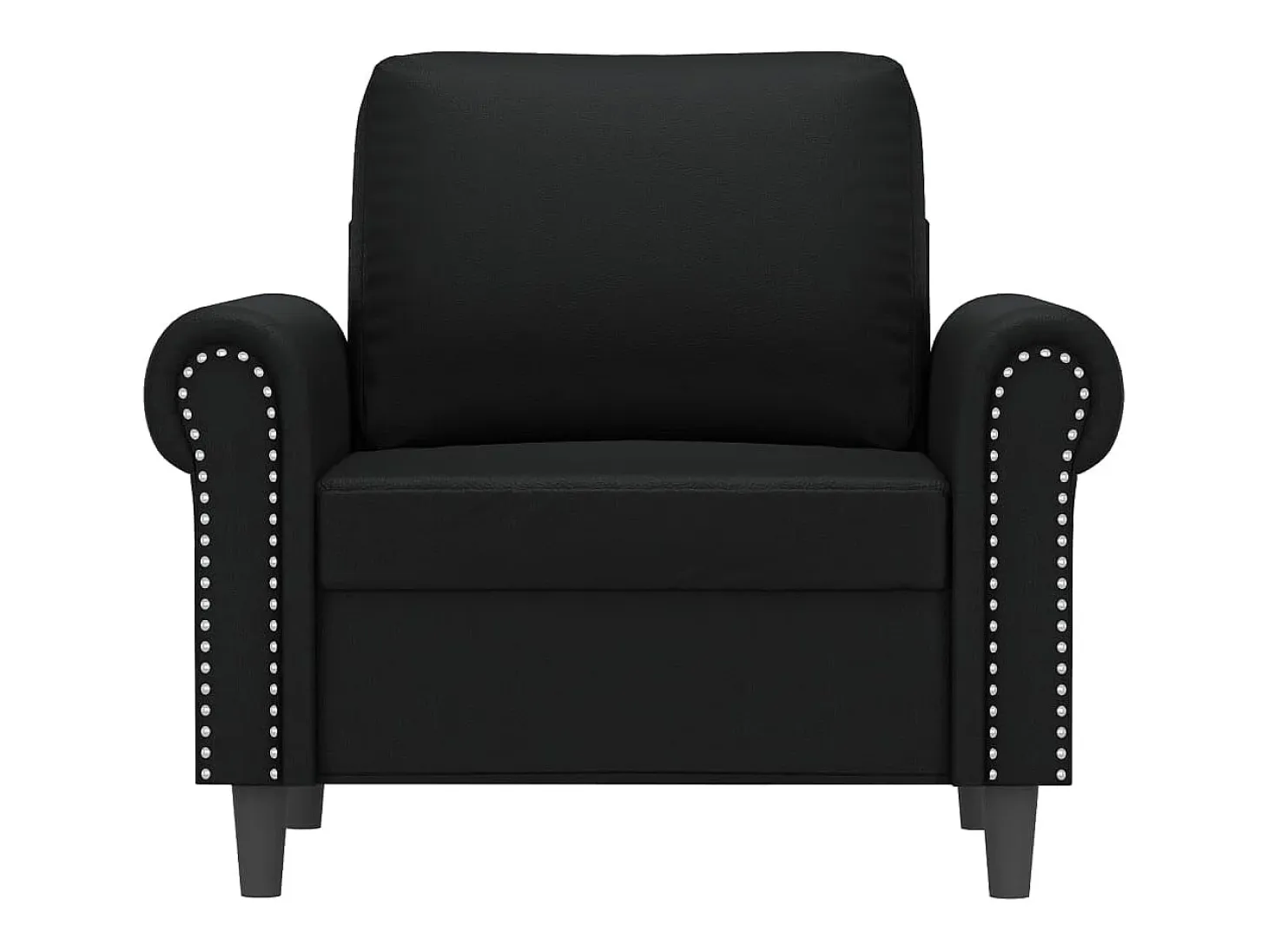 Sillón Negro 60 cm Piel Sintética