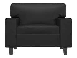 Sillón Negro 60 cm Piel Sintética