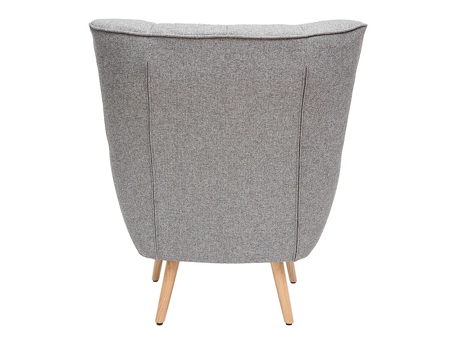 Sillón nórdico en tejido gris claro y madera AVERY