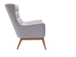 Sillón nórdico gris claro y madera BRODY