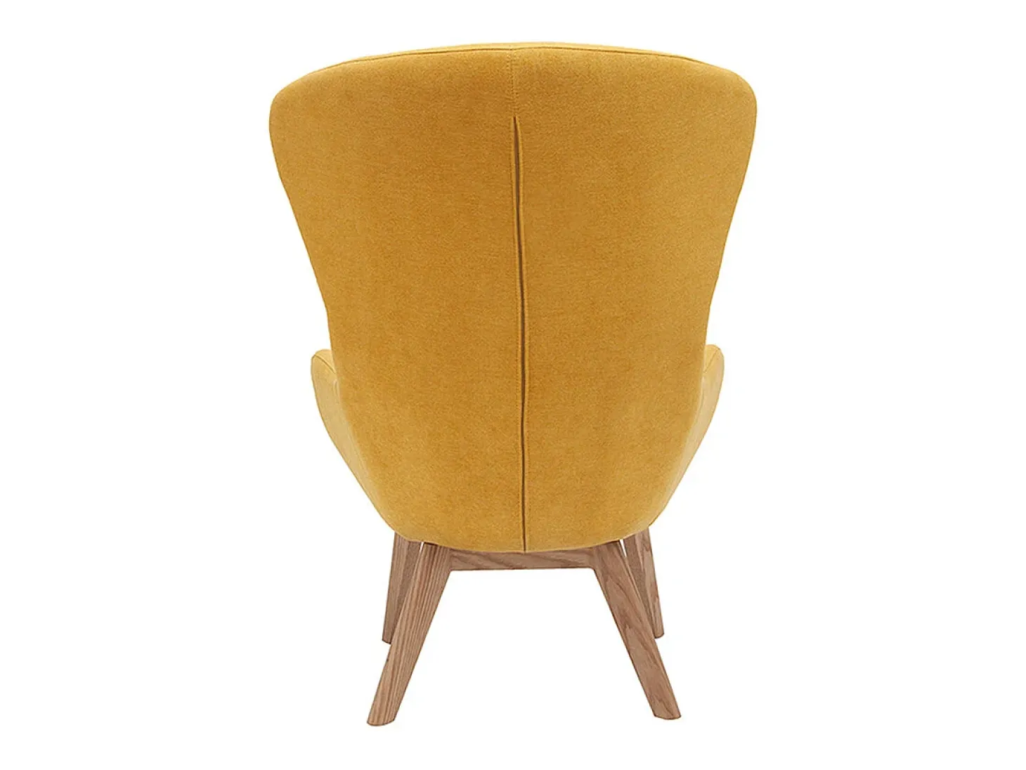 Sillón nórdico tejido efecto terciopelo y madera ESKUA