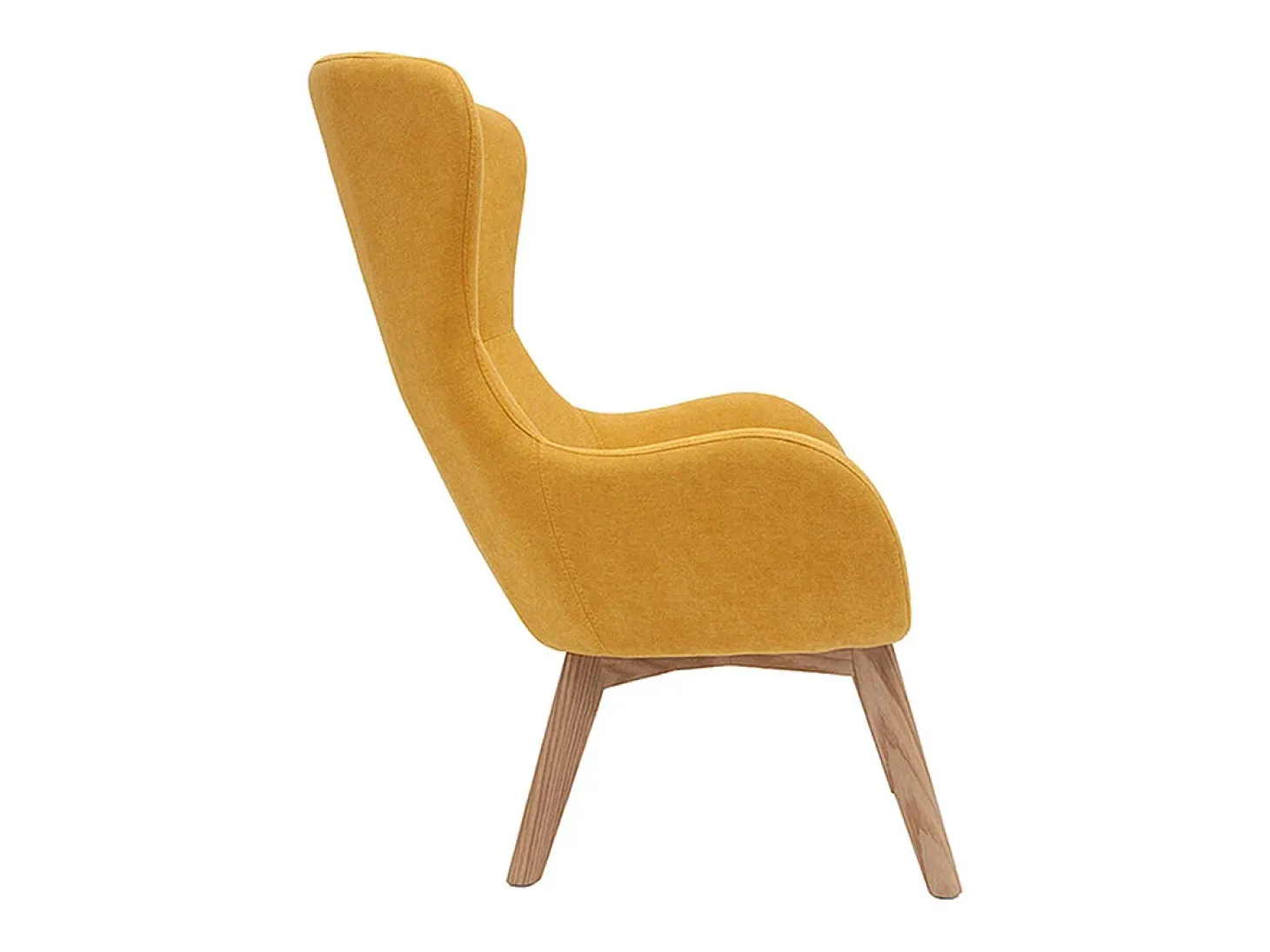 Sillón nórdico tejido efecto terciopelo y madera ESKUA