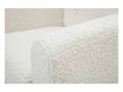 Sillón para niños nórdico de borreguillo blanco y madera clara NORKID