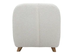 Sillón para niños nórdico de borreguillo blanco y madera clara NORKID