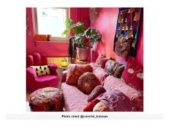 Sillón pivotante con forma de mano CATCHY fucsia