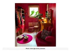 Sillón pivotante con forma de mano CATCHY fucsia