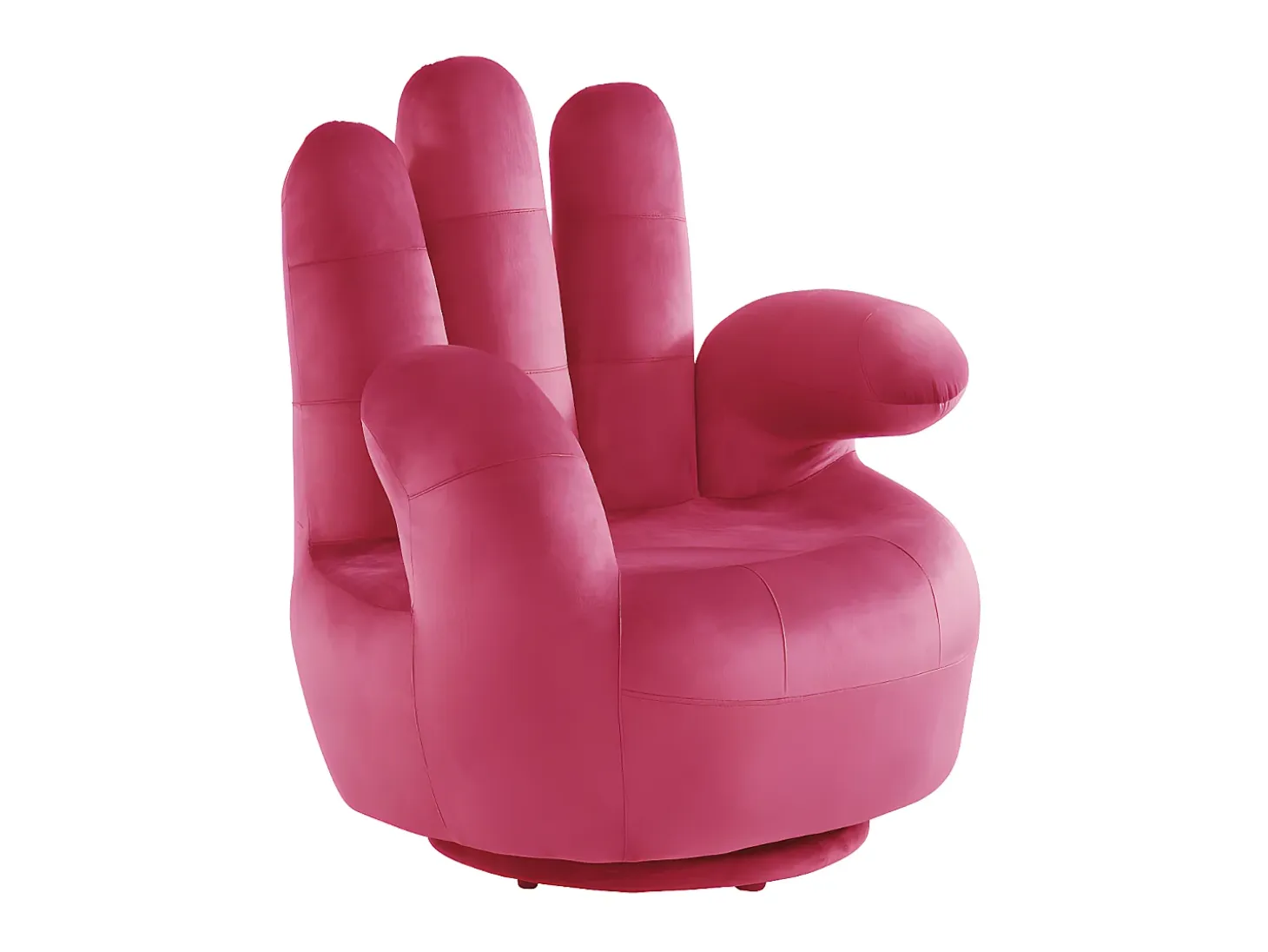 Sillón pivotante con forma de mano CATCHY fucsia