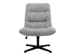 Sillón pivotante de tela jaspeado color gris SELENDO