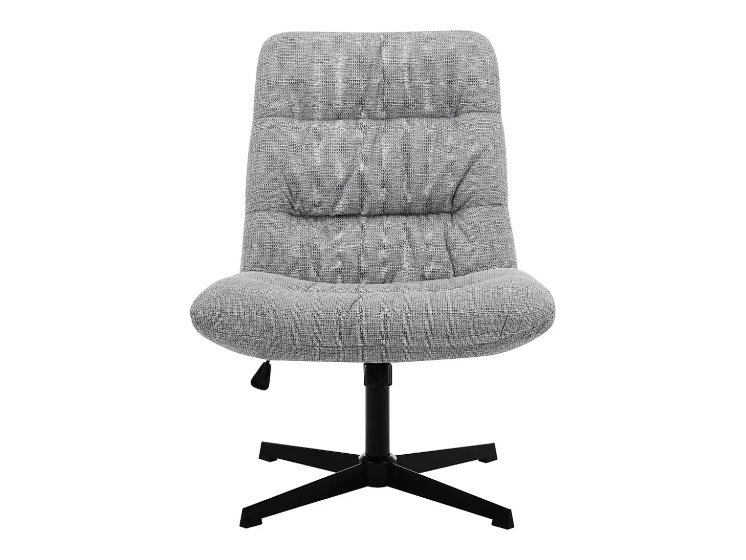 Sillón pivotante de tela jaspeado color gris SELENDO