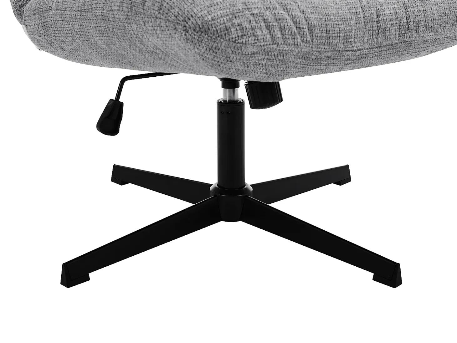 Sillón pivotante de tela jaspeado color gris SELENDO