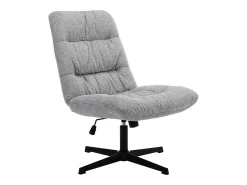 Sillón pivotante de tela jaspeado color gris SELENDO