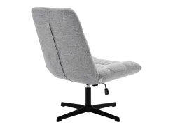 Sillón pivotante de tela jaspeado color gris SELENDO