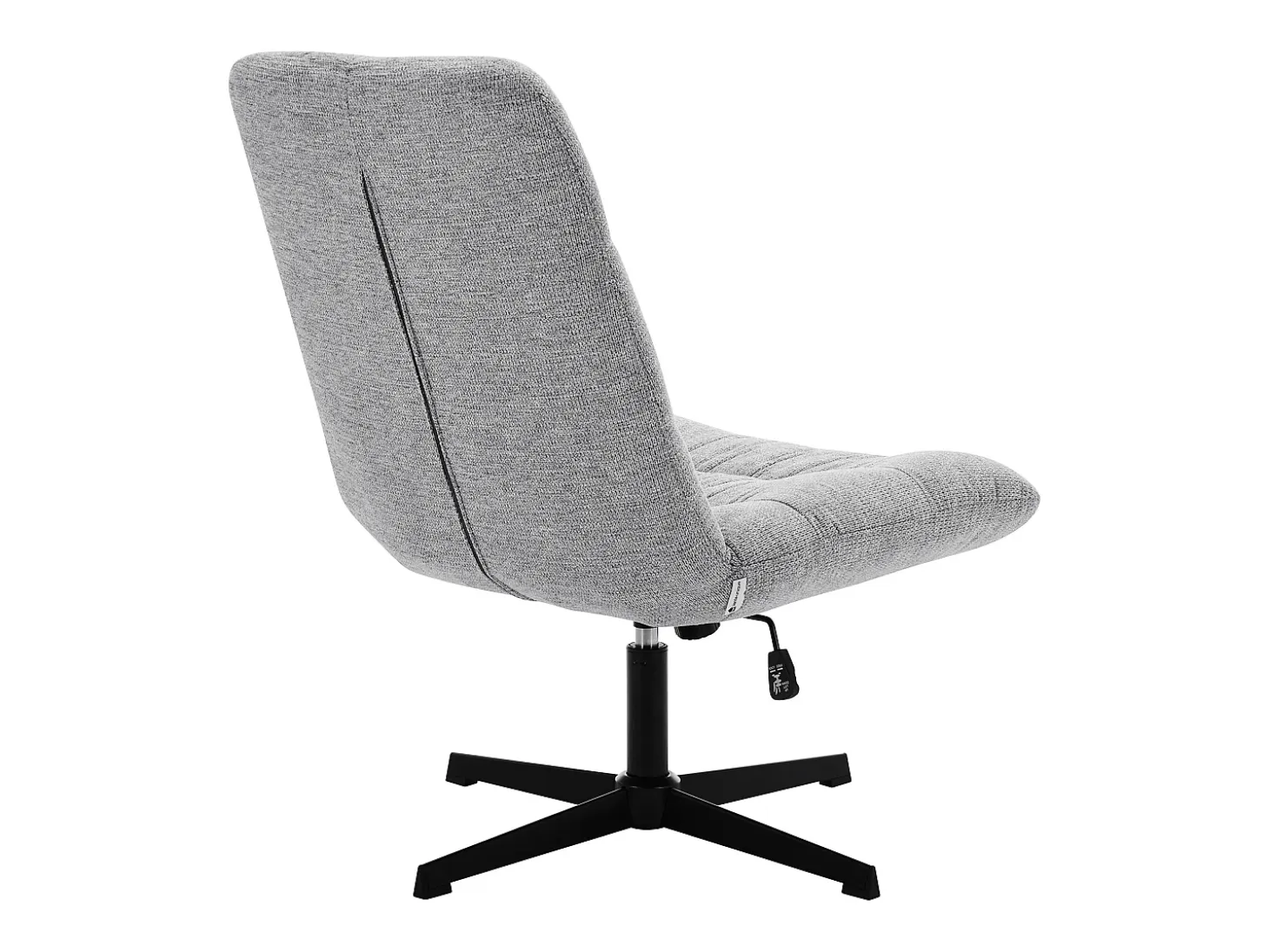 Sillón pivotante de tela jaspeado color gris SELENDO