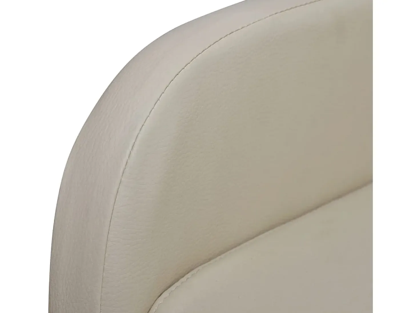 Sillón plegable de cuero sintético color crema