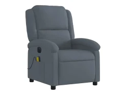 Sillón reclinable de masaje eléctrico terciopelo gris oscuro YOE88244
