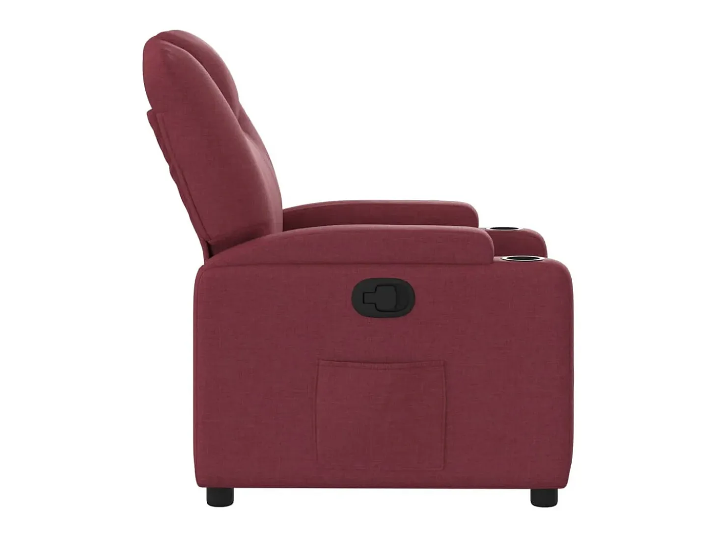 Sillón reclinable de tela rojo tinto