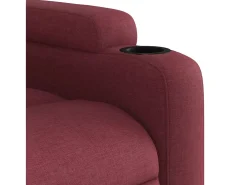 Sillón reclinable de tela rojo tinto
