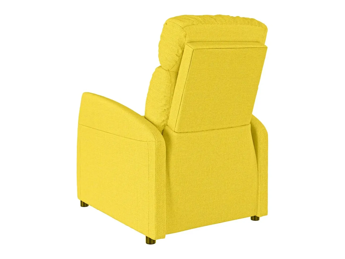 Sillón reclinable de tela amarillo claro
